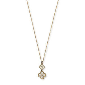 Gold Double Clover Necklace