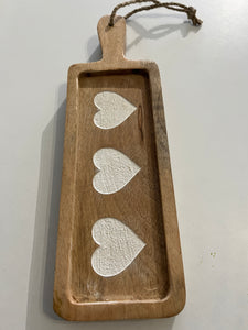 Wooden heart tray