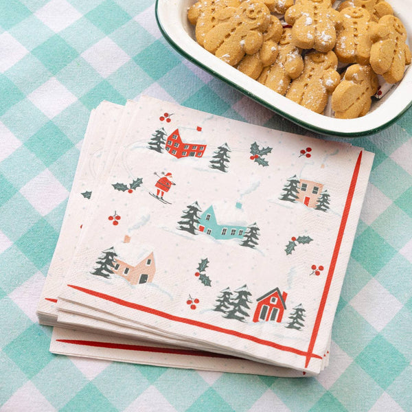 Santa Christmas Paper Napkins - 20 Pack