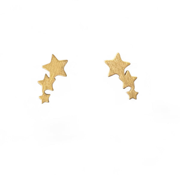 Gold Shooting Star Earrings