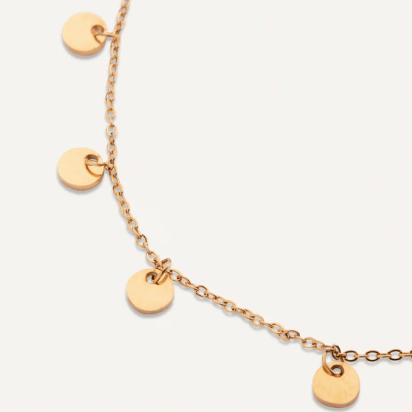 Keira Discs Short Necklace In Gold-Tone