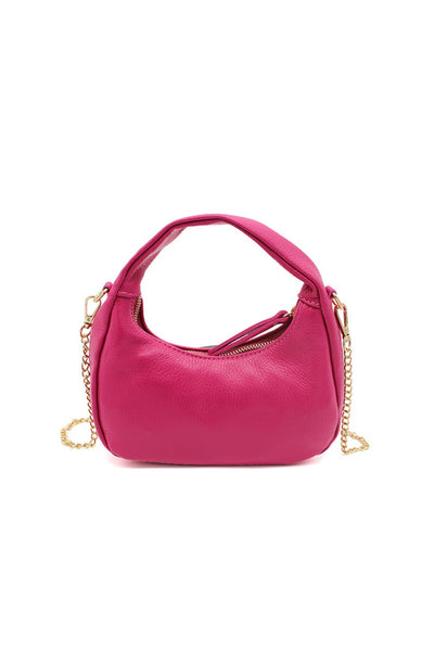 Chic Genuine Italian Leather Crossbody Bag with Elegant Chai