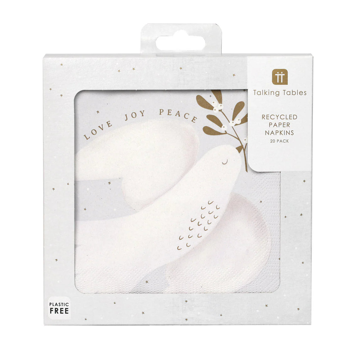 Talking tables dove mistletoe napkins 20 napkins