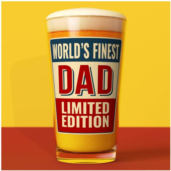 World’s Finest Dad Beer Glass, 1 pint / 570ml