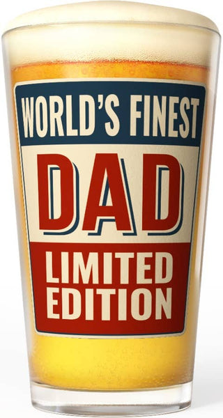 World’s Finest Dad Beer Glass, 1 pint / 570ml