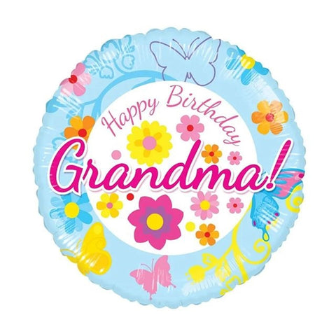 "Happy Birthday Grandma!" Helium Balloon