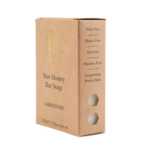 The Great British bee company hRaw Honey Bar Soap 95g - Gardeners