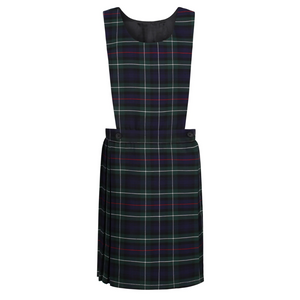 East Hunsbury Junior Girls Bib Pinafore - Green Tartan