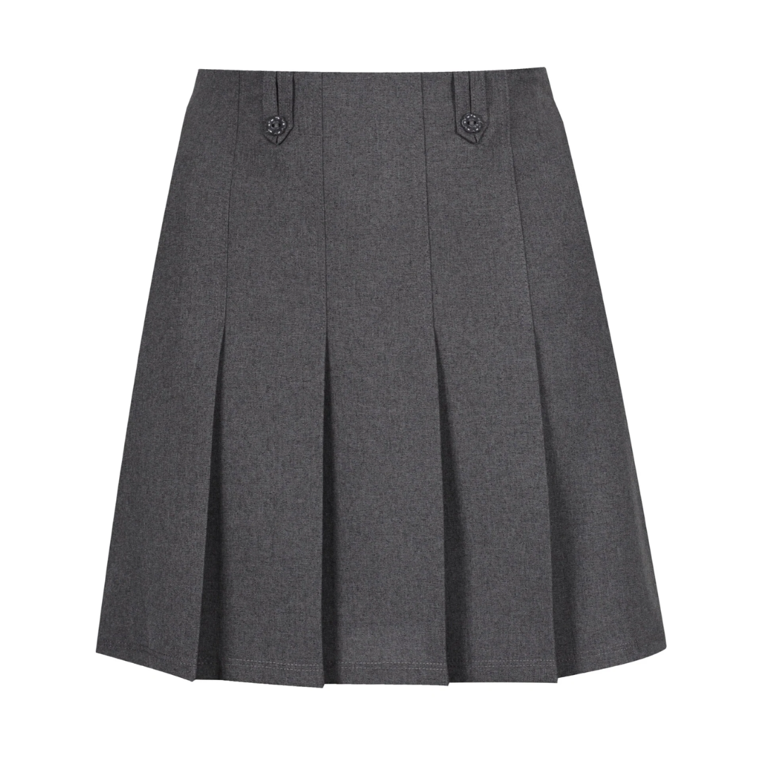 Junior Girls Flower Button Skirt Harrow Grey