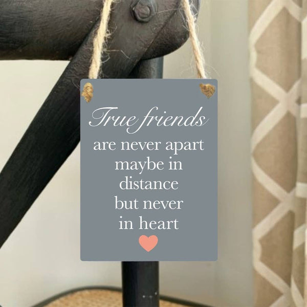 True Friends Mini Metal Sign, 9cm