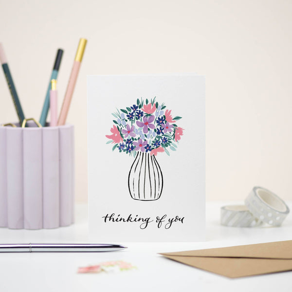 Thinking Of You Vase Card