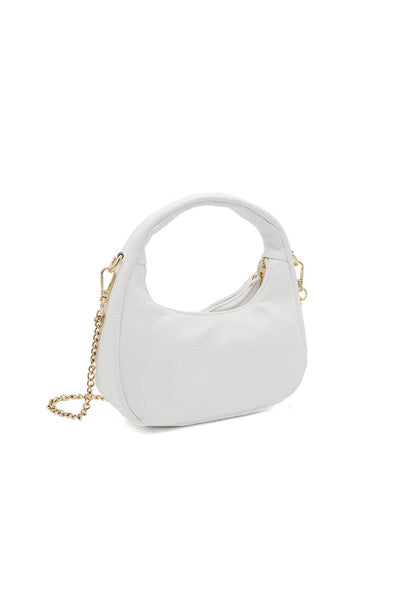 Chic Genuine Italian Leather Crossbody Bag with Elegant Chai