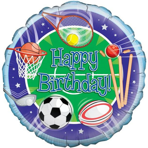 "Happy Birthday!" Sports Helium Balloon