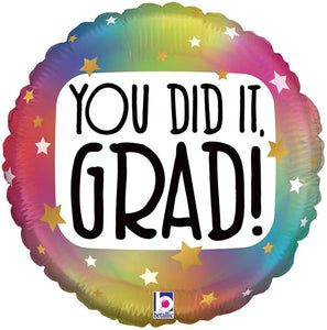 "You Did It Grad!" Helium Balloon