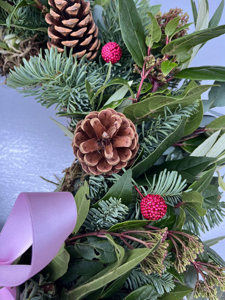 Pink berry wreaths large