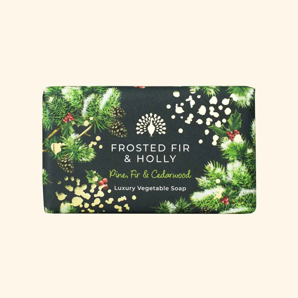 English soap company frosted fir and holly soap 190g