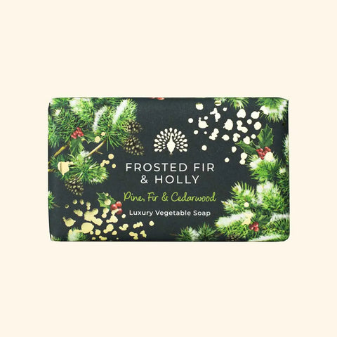 English soap company frosted fir and holly soap 190g