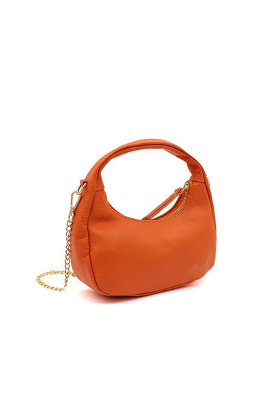 Chic Genuine Italian Leather Crossbody Bag with Elegant Chai