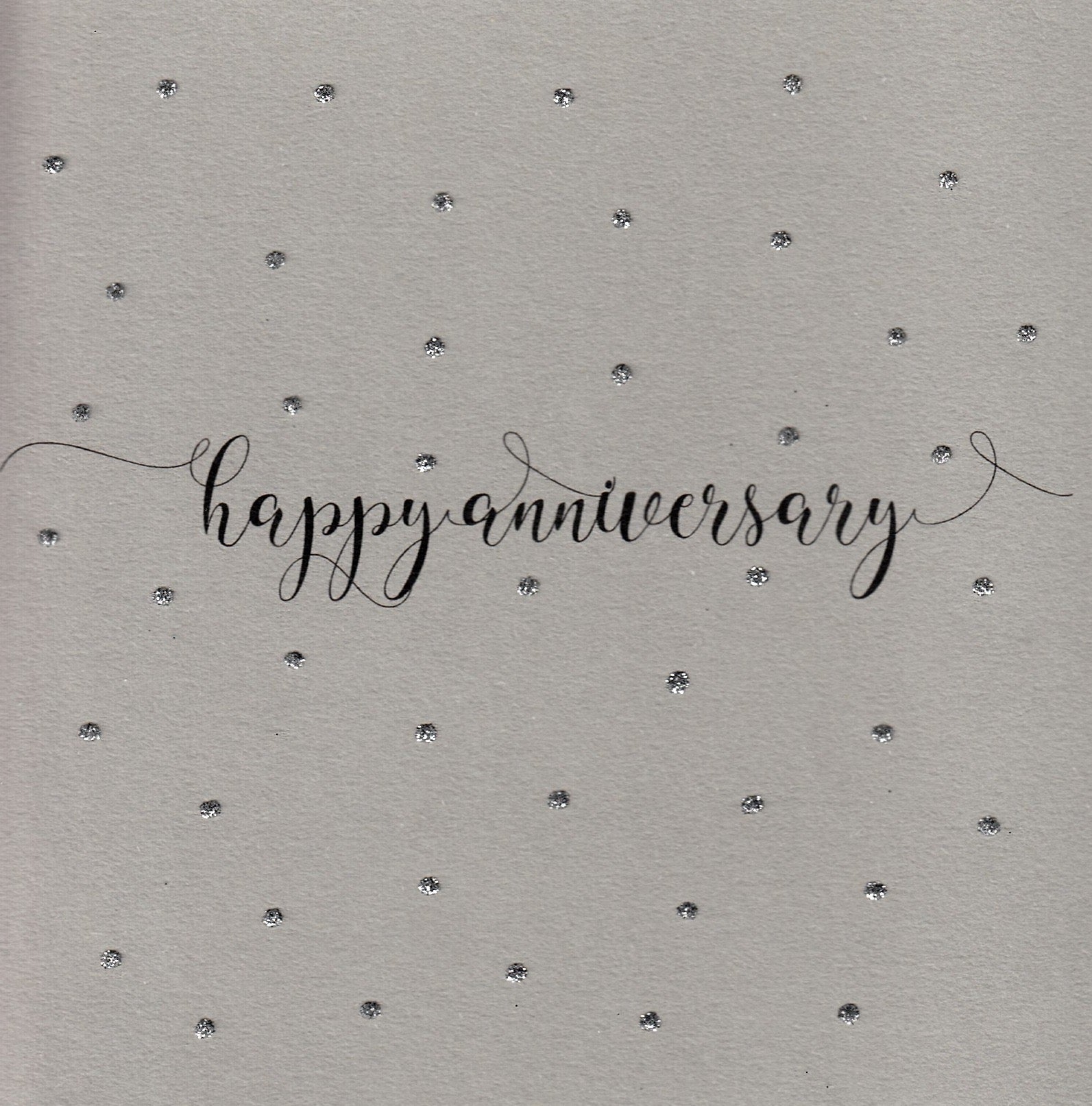 Happy anniversary glitter card