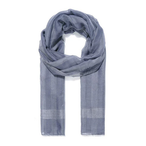 Grey Stripy Scarf