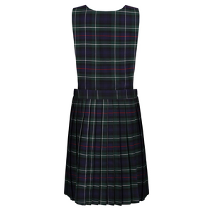Brington & Harlestone Junior Girls Bib Pinafore - Green Tartan