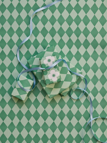Diamond Gift Wrap Green