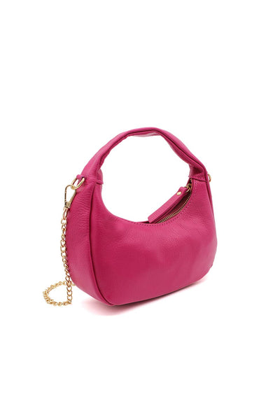 Chic Genuine Italian Leather Crossbody Bag with Elegant Chai