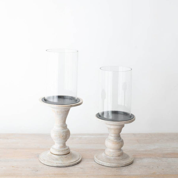 Wooden Pillar Candle Holder, 30cm