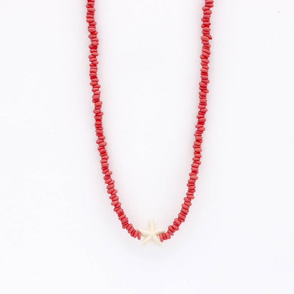 Tidepool Star Necklace, Beaded Necklace