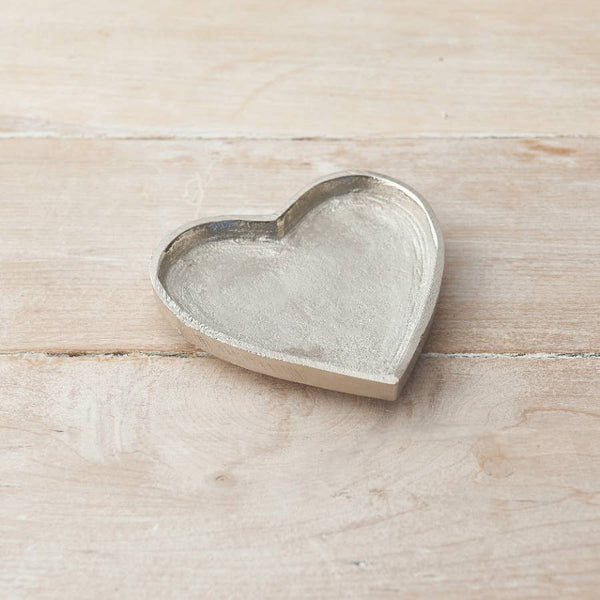 Silver Heart Plate, 10cm