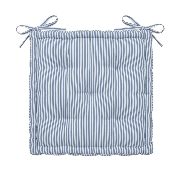 Deluxe Square Seat Pad - 40 x 40cm - Blue Stripe