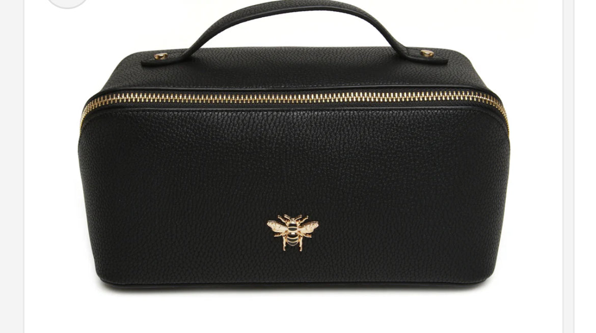Alice wheeler mini black black train case