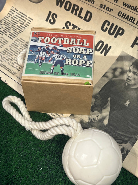 Football Soap on a Rope