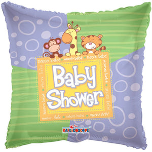 "Baby Shower" Square Helium Balloon