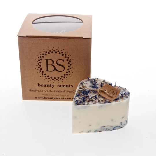 Small Heart Scented Soy Wax Candle With Wild Flowers