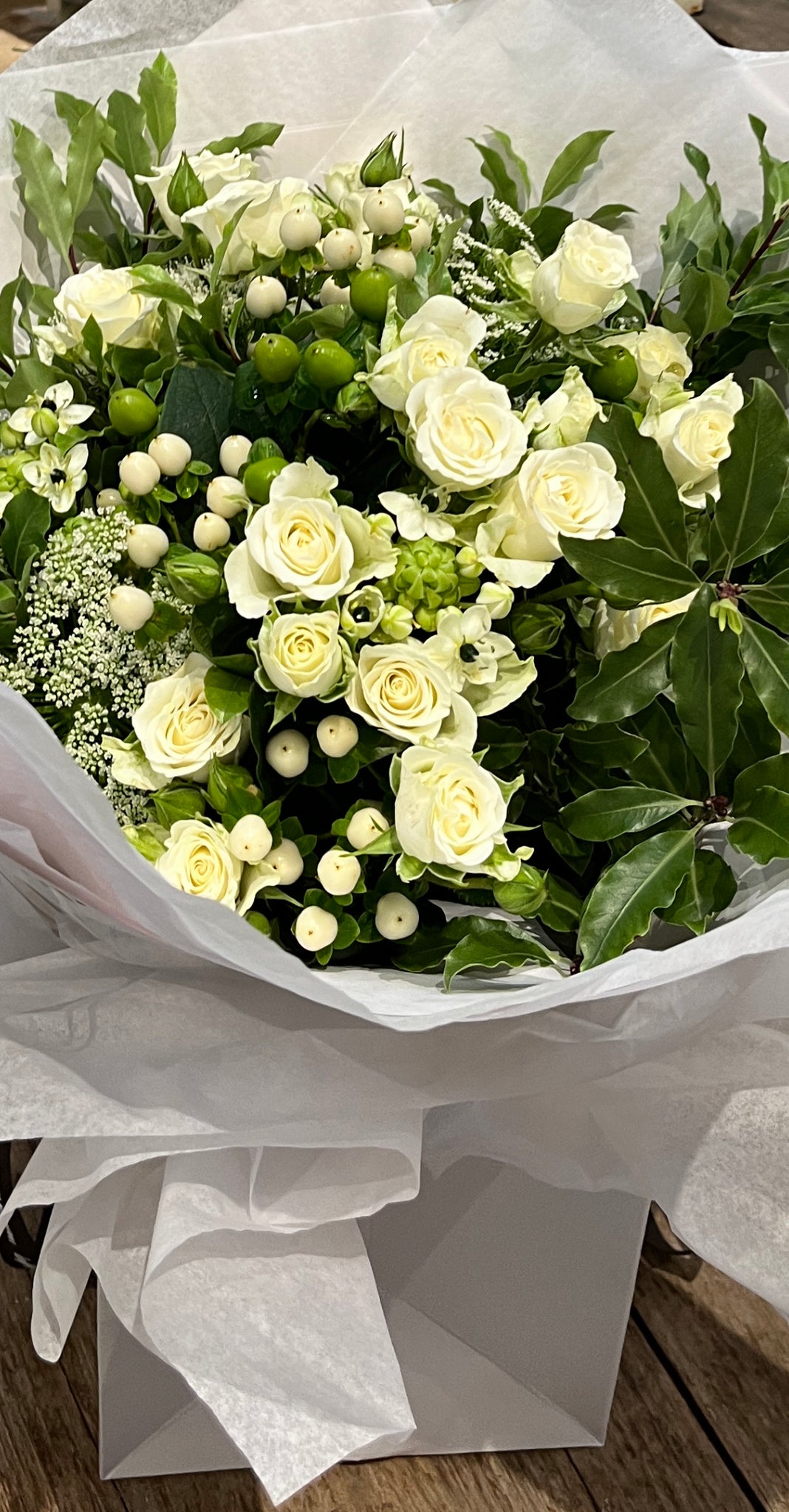Large luxury whites bag of flowers