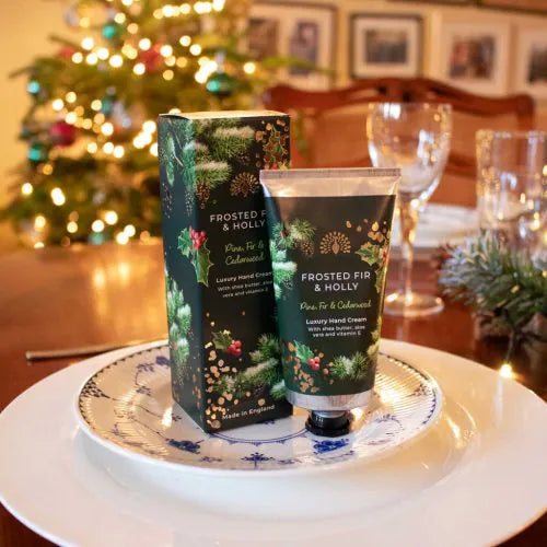 English soap company frosted fir and holly hand cream