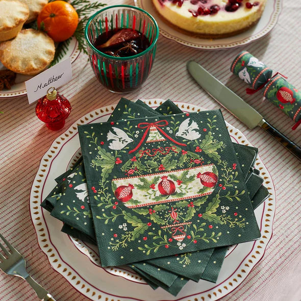 Talking tables folklore green napkins 20 napkins