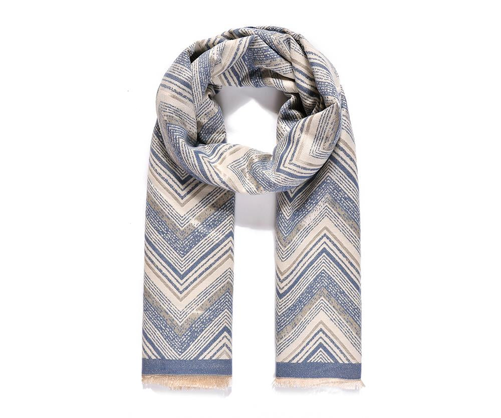 Blue zig zag scarf