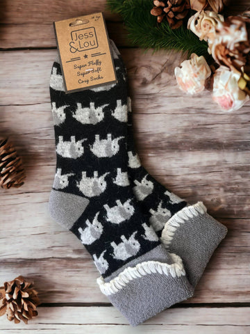 Super Soft Elephant Cuffed Socks