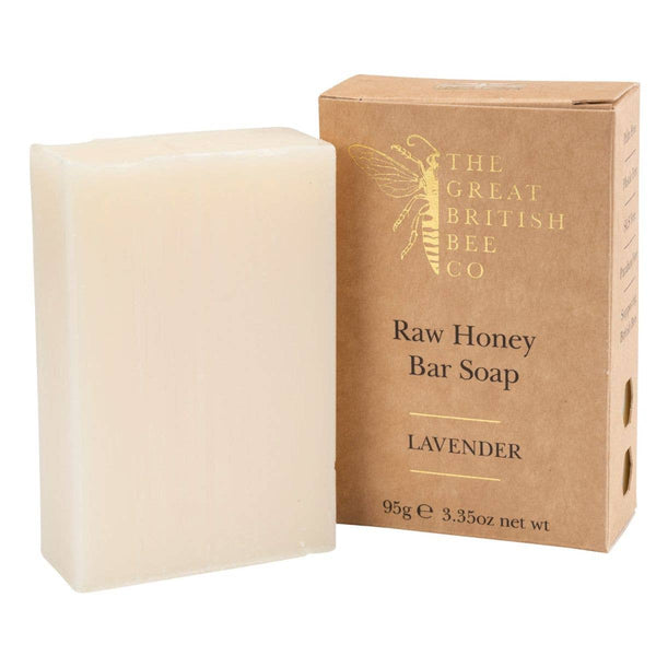 The great British bee company Raw Honey Bar Soap 95g - Lavender