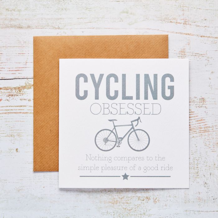 "Cycling Obsessed" Funny Greeting's Card