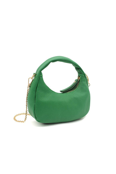 Chic Genuine Italian Leather Crossbody Bag with Elegant Chai