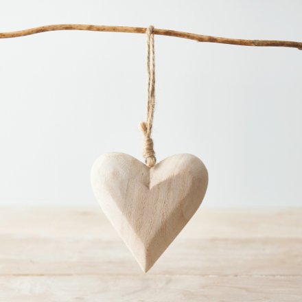 Small Wooden Hanging Heart