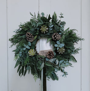 Large Handmade Christmas Wreath - Green