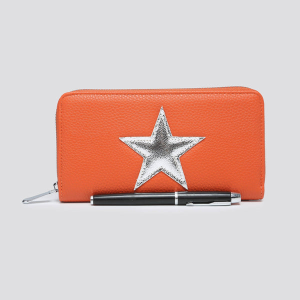 JNY023 Faux Leather Star Purse