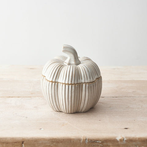 Natural Ceramic Pumpkin Container
