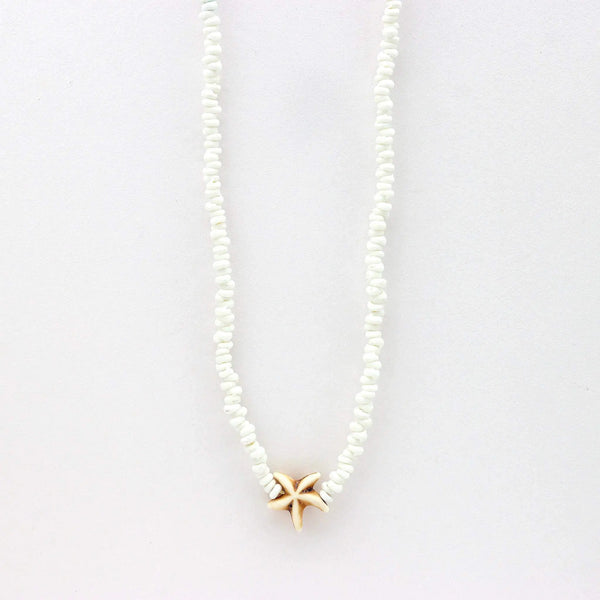 Tidepool Star Necklace, Beaded Necklace