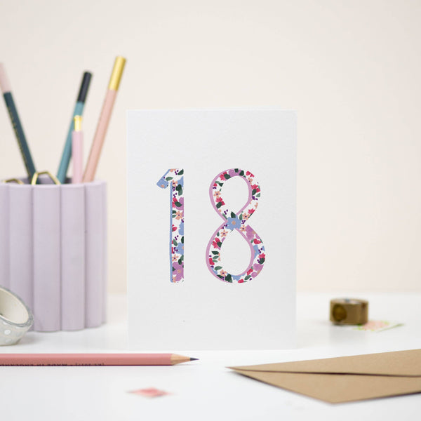 Floral 18th Birthday Card