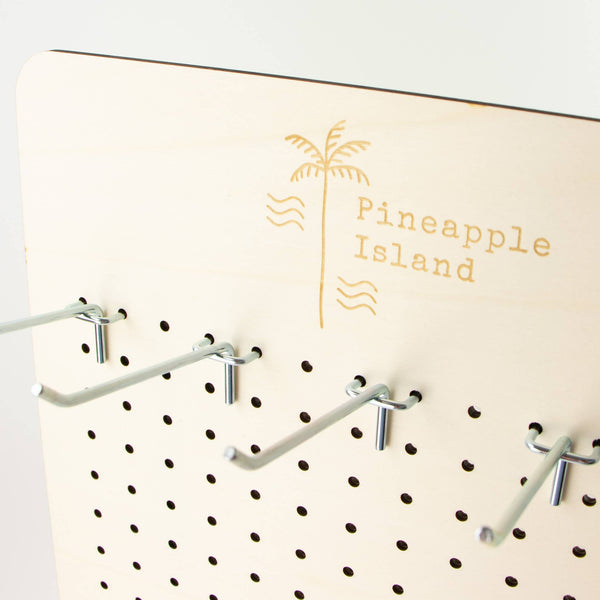 Pineapple Island Pegboard Counter Display, Surf Jewelry
